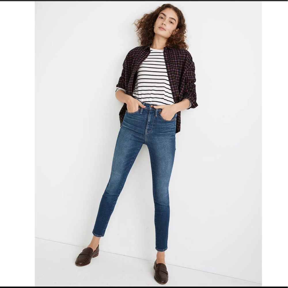 NWT Madewell 10” High-Rise Skinny Jeans in Winston Wash with Magic Pockets